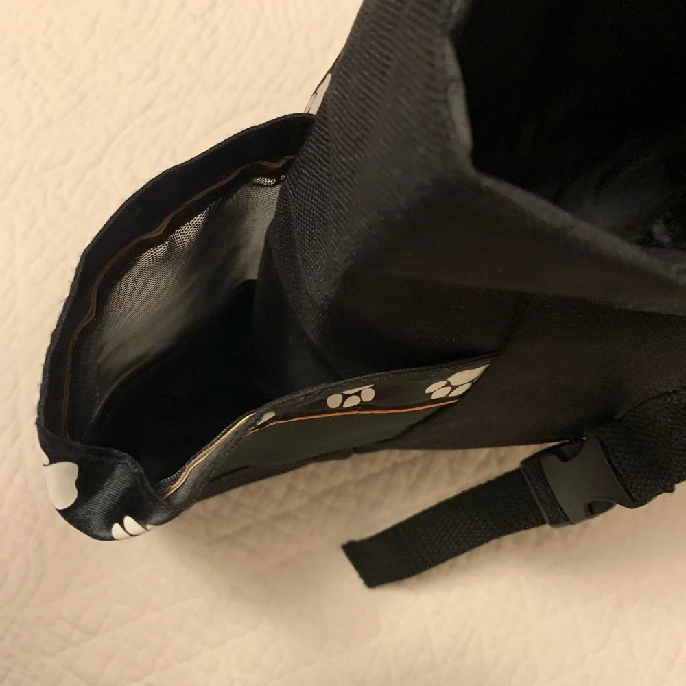 Simple Black and Gray Pet Travel Bag with Orange Accents